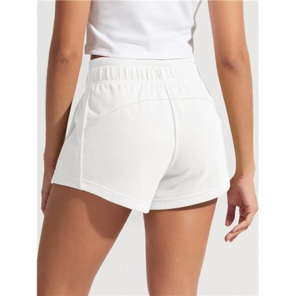 Women's Sweat Shorts with Pockets White - Picture 2 of 2